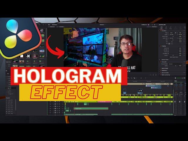 How to Create Easy HOLOGRAM EFFECT in the DAVINCI RESOLVE  #hologrameffect #davinciresolve