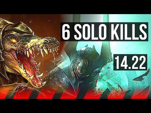 RENEKTON vs MORDEKAISER (TOP) | 10/1/0, 6 solo kills, Legendary | KR Grandmaster | 14.22