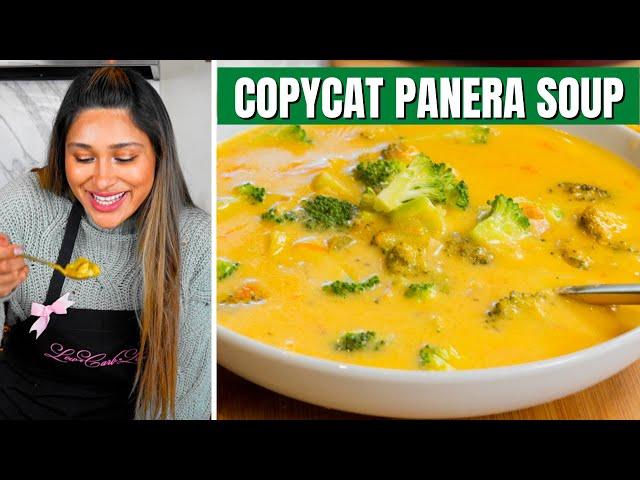 KETO BROCCOLI CHEESE SOUP Recipe | PANERA Broccoli cheddar soup copycat