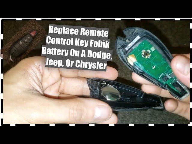 How To Replace Car Key Fob Battery  Remote Jeep Chrysler Dodge