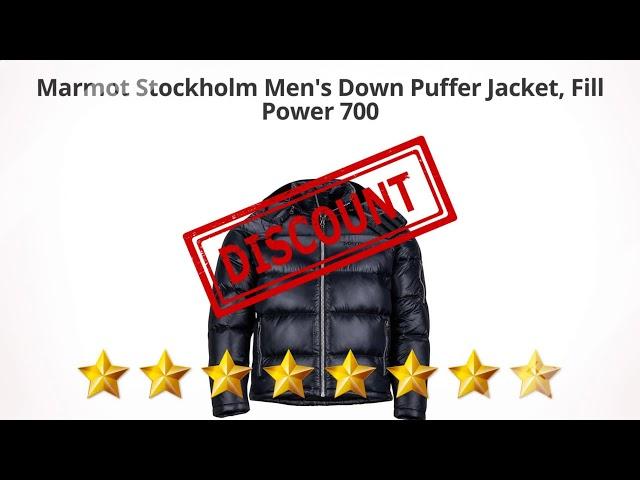 Marmot Stockholm Men's Down Puffer Jacket, Fill Power 700  | Review and Discount