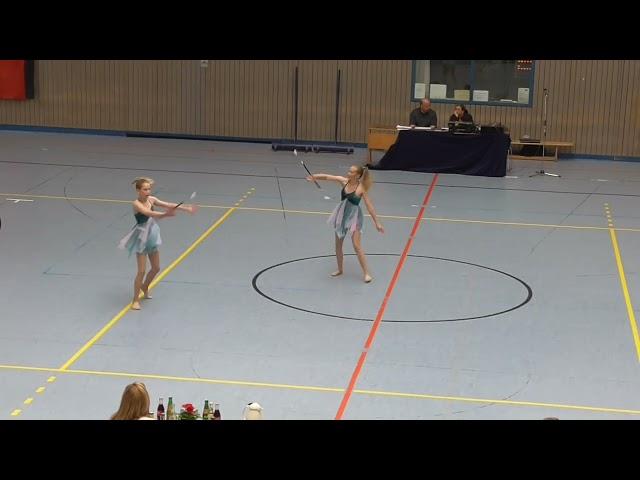 TWIRLING GERMANY Deutsche Meisterschaft Nele Epperlein Sophia Sauter 2015 Duo Junior