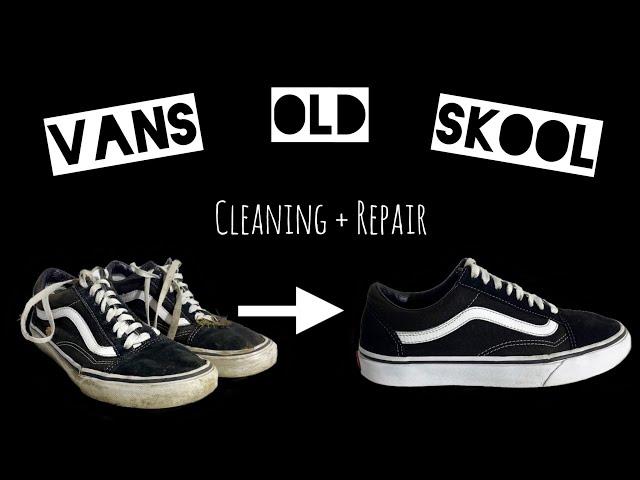 How To Clean And Repair Your Vans Old Skool and make them look like new | Tutorial