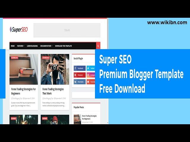 Super SEO Premium Blogger Template Free Download