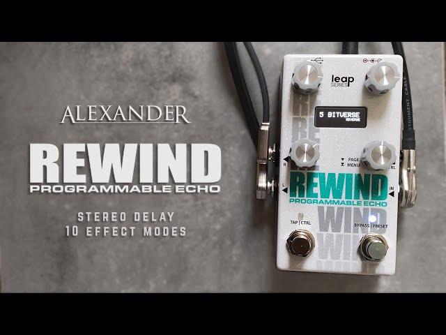 Alexander Pedals Rewind - Stereo Delay with 10 Modes