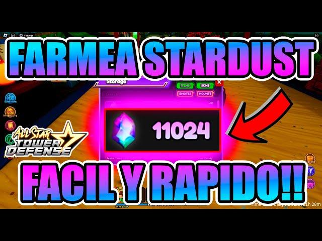  Cómo Farmear STARDUST en ALL STAR TOWER DEFENSE (ACTUALIZADO 2024) #roblox