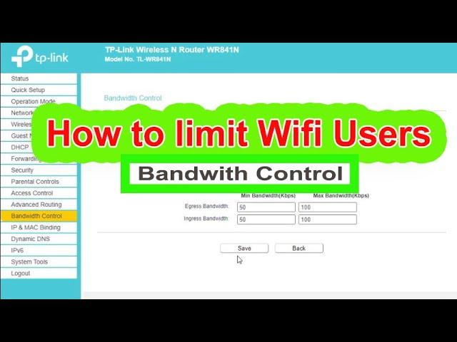 How to Limit Wifi Speed for Any User in tp link Router Bangla