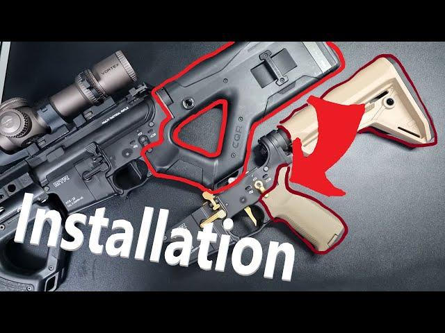 [4K] Hera Arms CQR stock Installation in Tokyo Marui MTR16 #airsoft