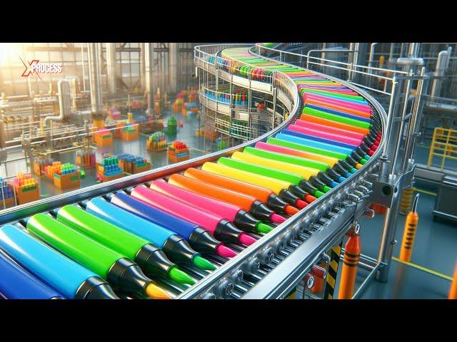 How are MARKERS made in Factories | How HIGHLIGHTER Pens are made?