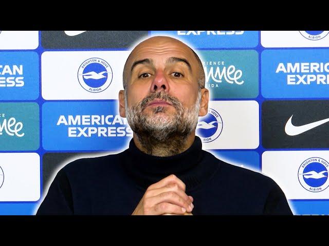 'Everybody NEEDS international break to CLEAR OUR HEADS' | Pep Guardiola EMBARGO | Brighton 2-1 City