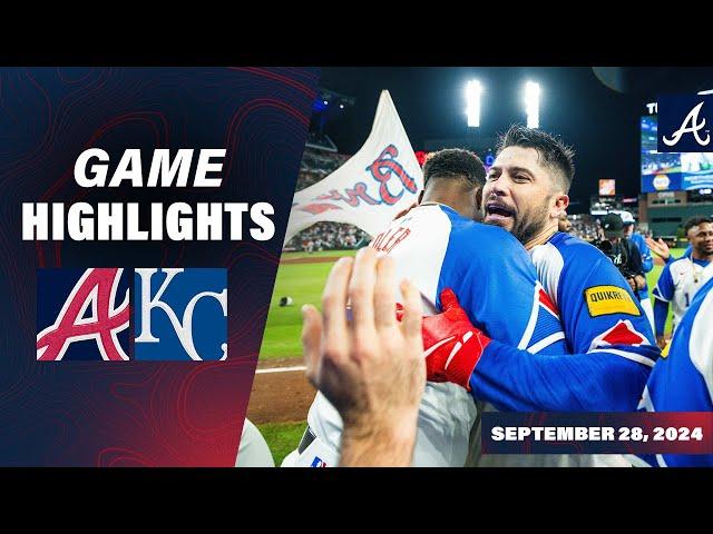 Braves vs. Royals Game Recap (9/28/24) | MLB Highlights | Atlanta Braves