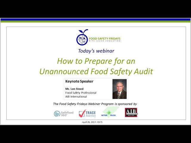 How to Prepare for an Unannounced Food Safety Audit