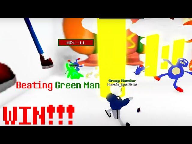 Beating Green Man! Undertale 3D Boss Battles | Roblox