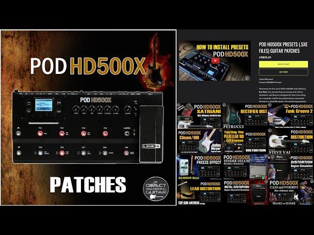 Line 6 POD HD500X Presets Guitar Patches - Presentation Video