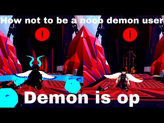 “How not to be a noob demon user” | Roblox | DEMON CLASS IS OP [world zero final beta update]