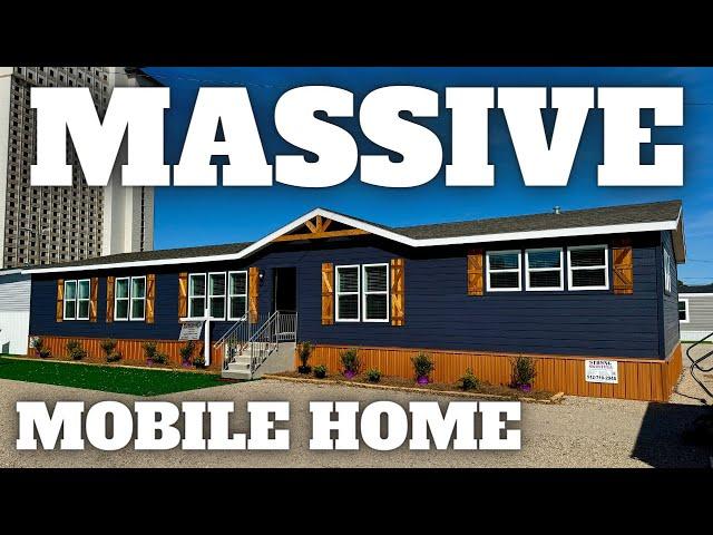 DREAMY kitchen, HUGE bath, & a lot more in this GIGANTIC mobile home! Prefab House Tour