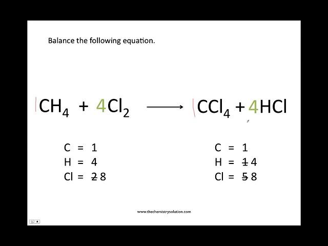 Balancing Chemical Equations - Chemistry Tutorial