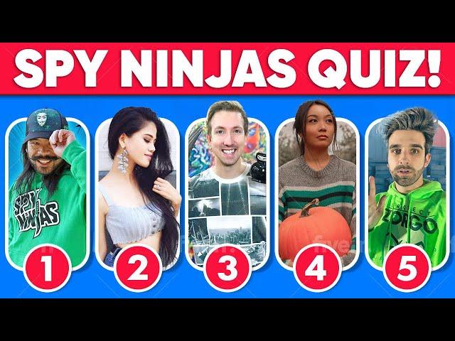 Spy Ninjas Quiz!  Chad Wild Clay, Vy Qwaint, Daniel, Regina & Daniela, Melvin Dane Rebecca Zamolo