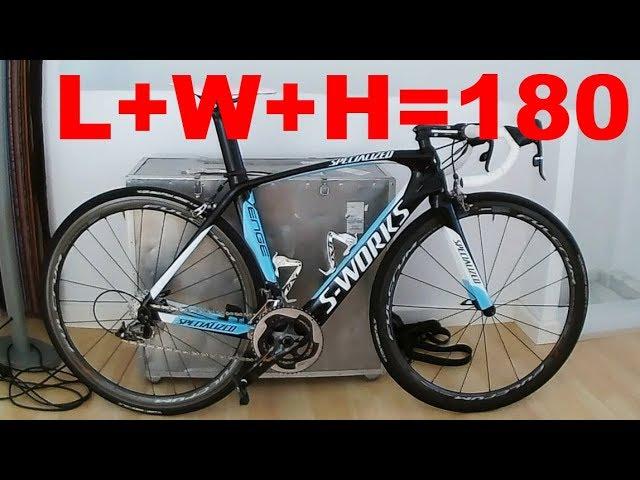 Packing a carbon road bike for air travel 180 cm alu box for flying