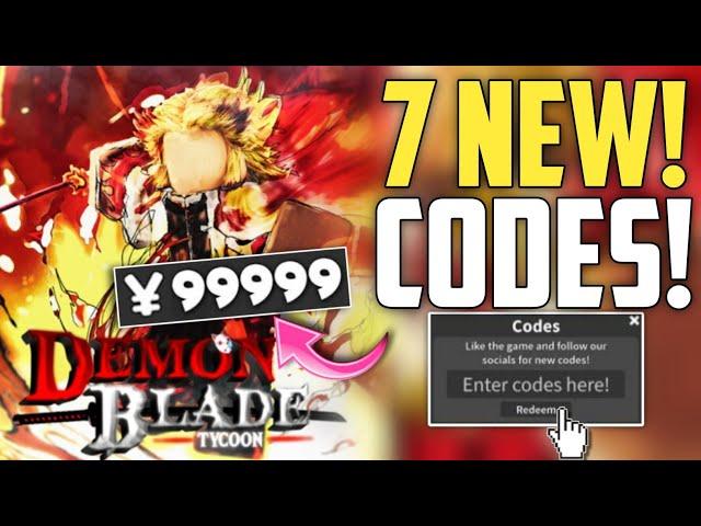 *NEW CODES* DEMON BLADE TYCOON CODES - 2024 | DEMON BLADE CODES | ROBLOX CODES 2024