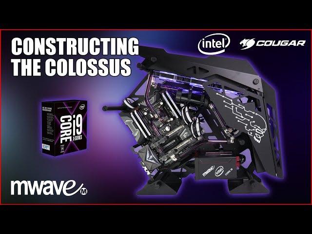 Timelapse of a Colossus - Building an Intel Core i9 Custom Watercooled PC in a Cougar Conquer Case