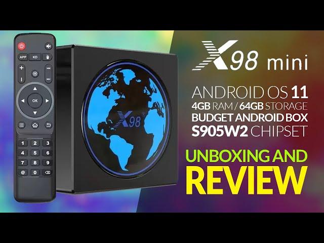 X98 Mini Android 11 AV1 TV Box |  Unboxing and Review