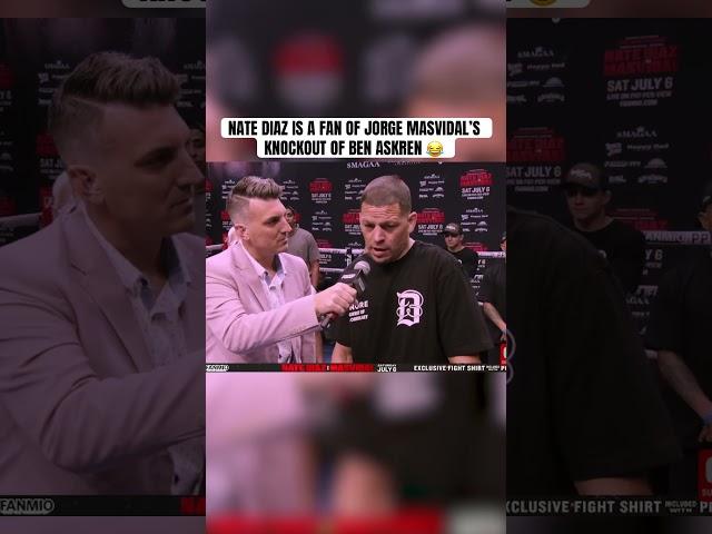 Nate Diaz Thinks Jorge Masvidal “K*lling” Ben Askren is Greatest Thing He Ever Did