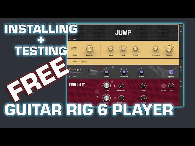 FREE Guitar Plugin - Guitar Rig 6 Player - Installing, how to use and first impressions.