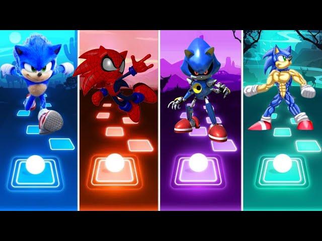 Sonic The Hedgehog  Spidey Sonic  Metal Sonic  Mascular Sonic Tiles Hop EDM Rush