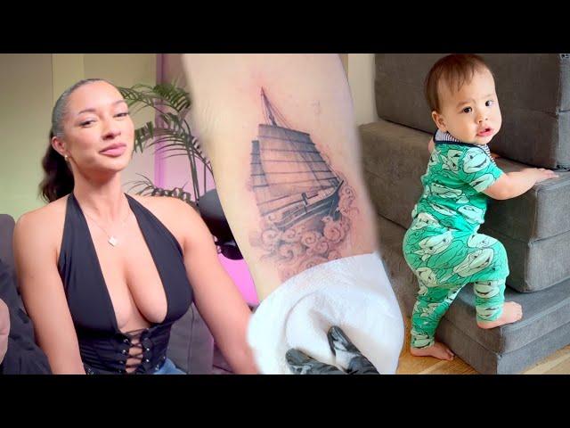 New Tattoo! + Nikki Blades Same Word Challenge + Baby Boy ALMOST Walking!