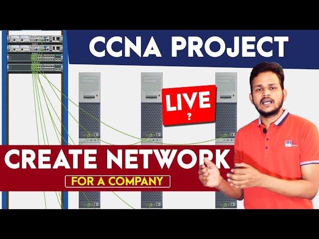 CCNA Project | How to Create Network for any Company | How to Setup Networking Devices in RACK Hindi