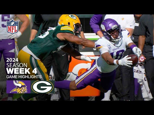 Minnesota Vikings vs. Green Bay Packers Game Highlights | NFL 2024 Season Week 4