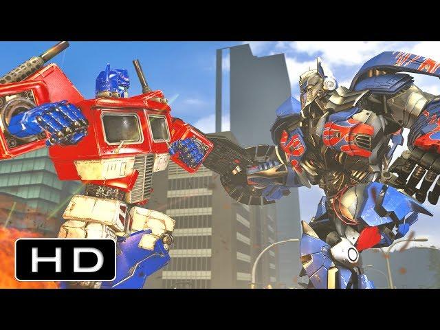 Transformers: Movie Optimus Prime VS G1 Optimus Prime Fight Scene Animation