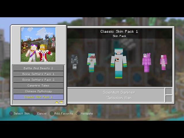 Every Minecraft Ps4 Skin pack Run Through