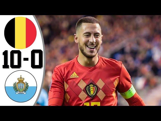 Belgia (10) VS San Marino (0) - Full All goals & Extended Highlights