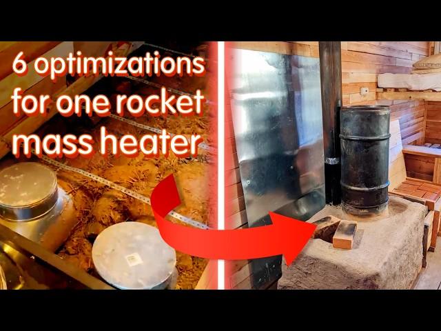 6 upgrades for the j-tube rocket mass heater in the red cabin