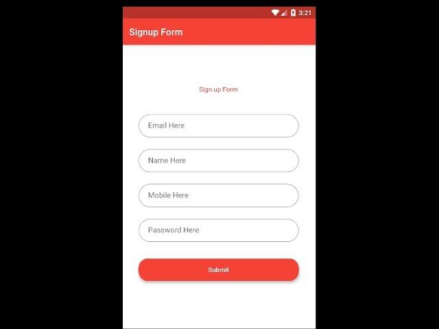 Registration form design with Flutter