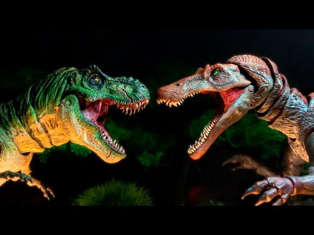 T-Rex vs Spinosaurus | Jurassic Park | Stop Motion