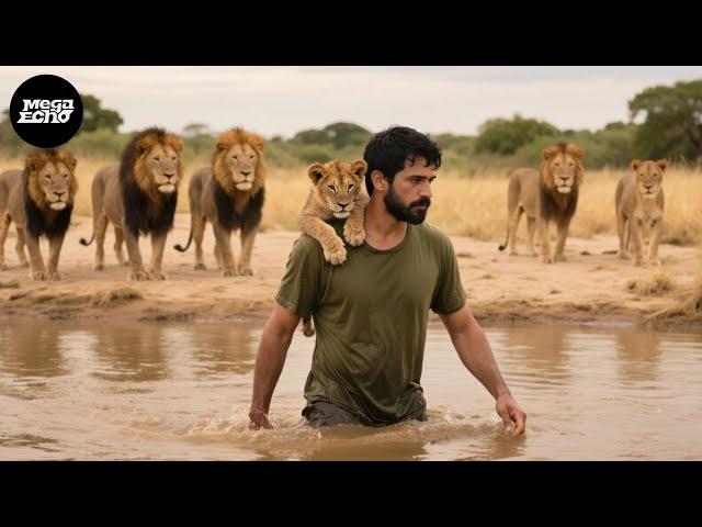 After saving a lion cub, a man is surrounded by the pride — Then The Unthinkable Happens – Mega Echo