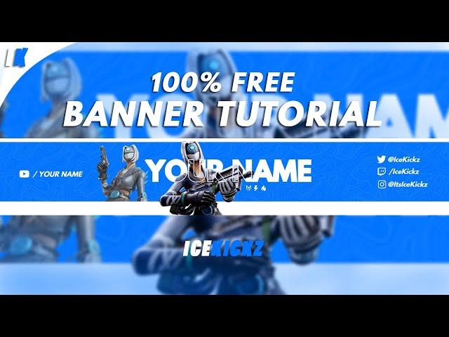 How To Make A FREE Fortnite Youtube Banner Without Photoshop! (Pixlr Tutorial)