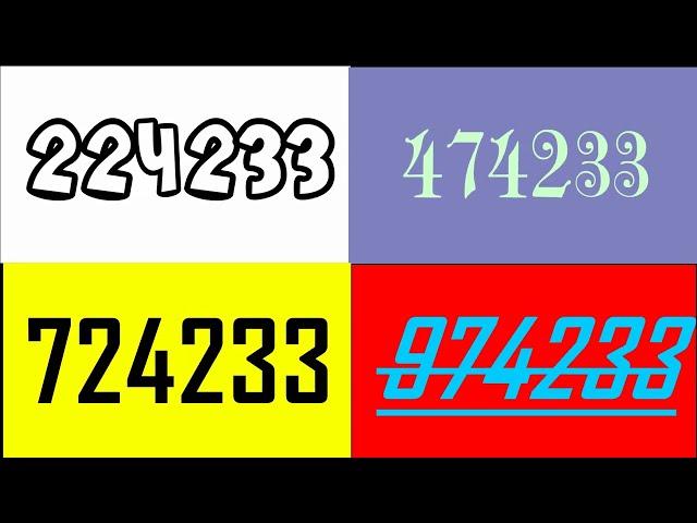 Quad Vision Numbers 1 To 1,000,000.