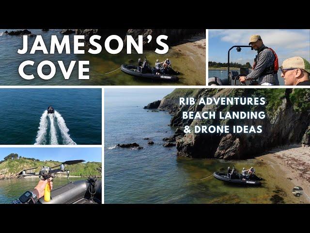 RIB Adventures EP8 4k Trailer launching a RIB, Jameson's cove beach landing, boat & drone handling