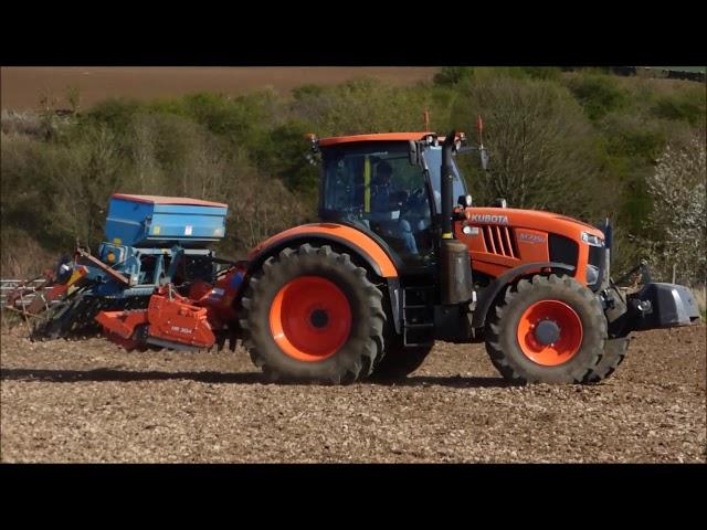 2020 Kubota M7151 Premium KVT Tractor With KUHN Power Harrows & With Seed Drilling