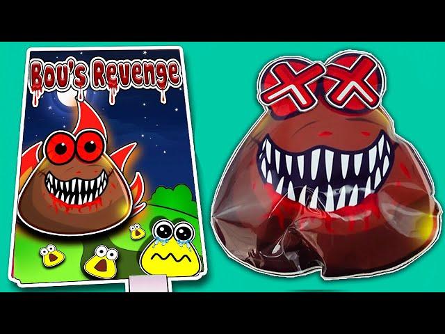 MAKING POU & BOU'S REVENGE LIFE GAME BOOK + (BOU'S SQUISHY PLAY)