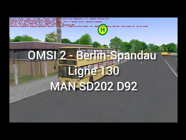 OMSI 2: Ligne 130 - Berlin-Spandau - MAN SD202 D92