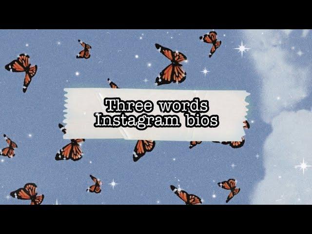 3 Words Instagram bios ideas *Super Interesting* || HRIDYAk.