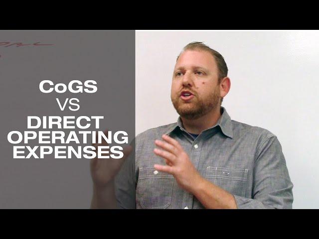 CoGS vs Direct Operating Expenses