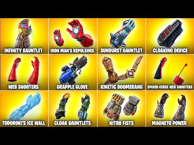 Evolution of Mythic Gauntlets, Weapons & Items in Fortnite (Chapter 1 Season 4 - Chapter 5 Season 3)