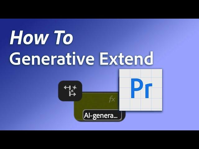 How to use generative extend in Premiere Pro beta to create extra frames