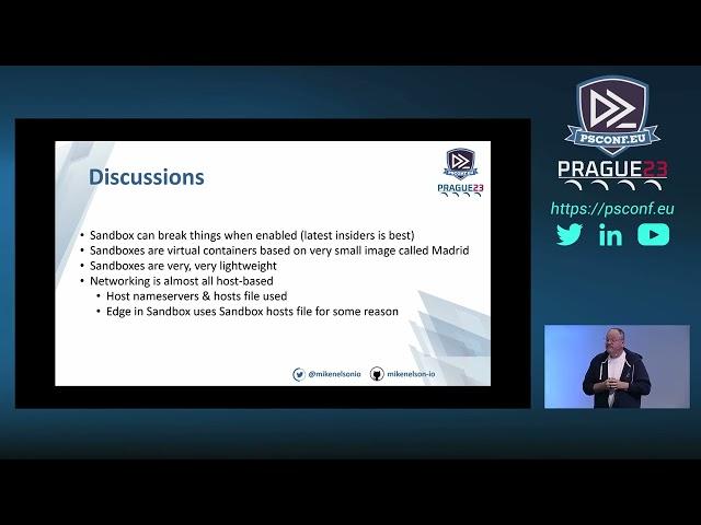 The Many Uses of the Windows Sandbox - Mike Nelson - PSConfEU 2023